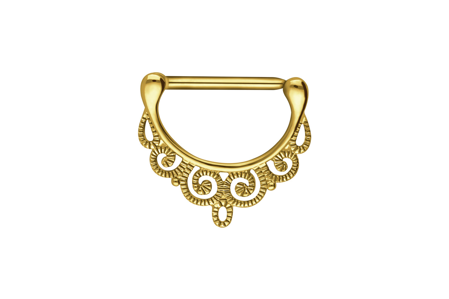Chirurgenstahl Nippelpiercing Clicker ORIENTALISCHES DESIGN
